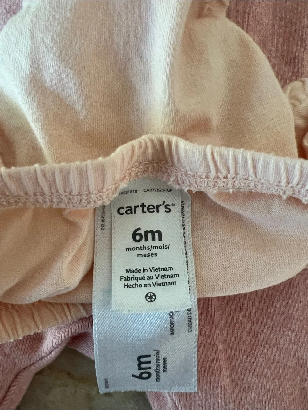 3-6 Month Pink Floral Button Top with Rose Leggings & Blush Diaper Cover